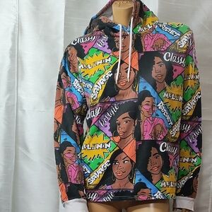 On‎ Fire Multicolor Graphic Hoodie Size 1X